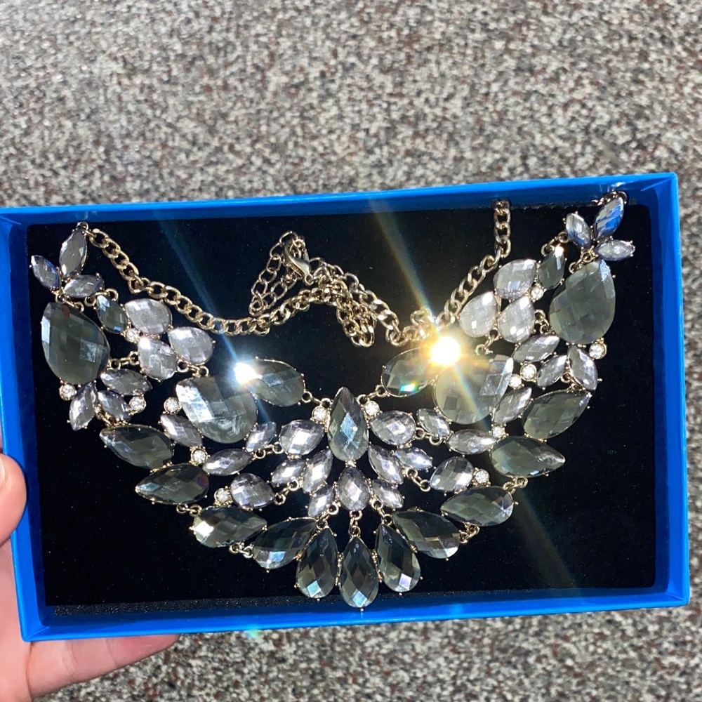 Elegant Gold and Silver Statement Necklace
